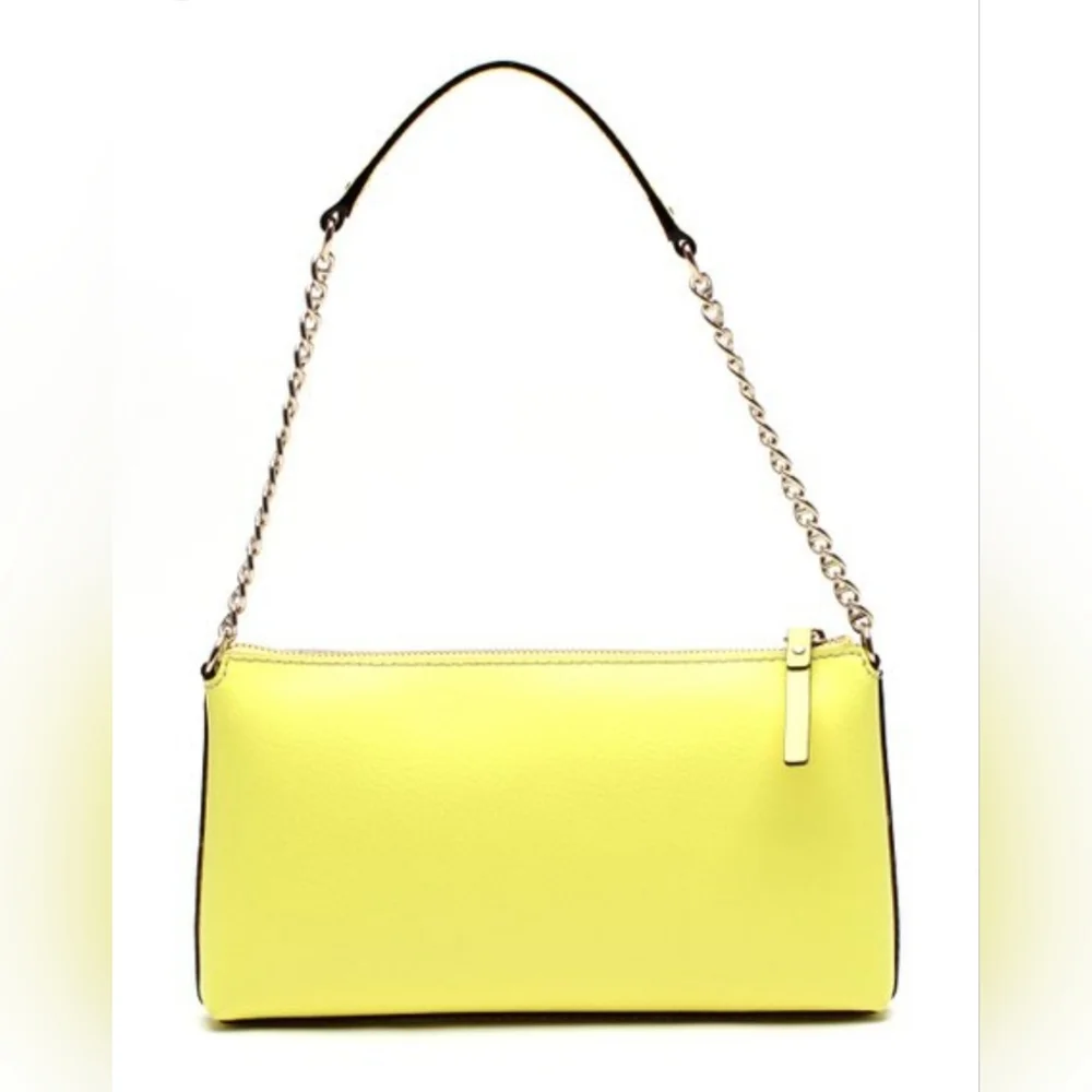 KATE SPADE NEW YORK NEON YELLOW BYRD WELLESLEY SHOULDER BAG